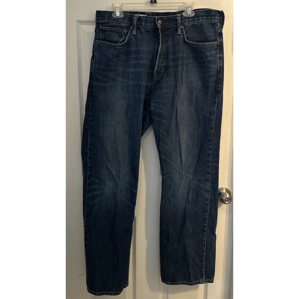 GAP Mens Relaxed Medium Wash Boot Cut Jeans 36x34‎ Preppy